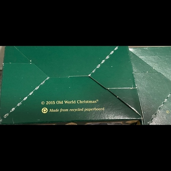 LOT OF 2 OLD WORLD CHRISTMAS TREE ORNAMENTS SANTA & ROCKING HORSE IN BOXES - Picture 8 of 9